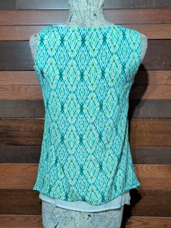 AB Studio Green Patterned Sleeveless Camisole - Picture 8 of 10